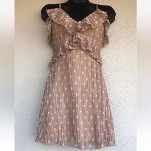 NWT House of Harlow 1960 X Revolve Polka Dot Ruffled Dress size Medium